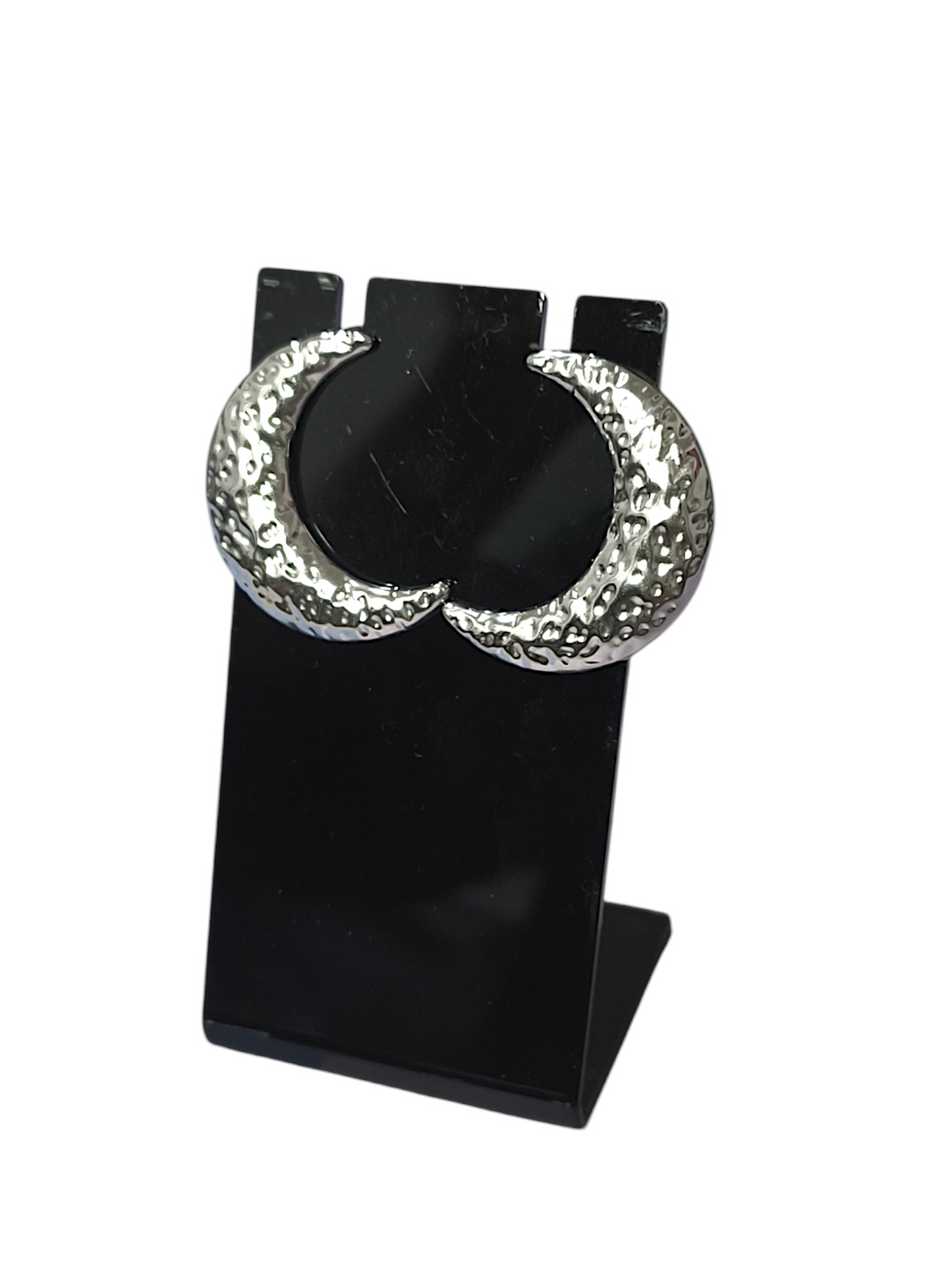 ORECCHINI HALF MOON MARTELLATI
