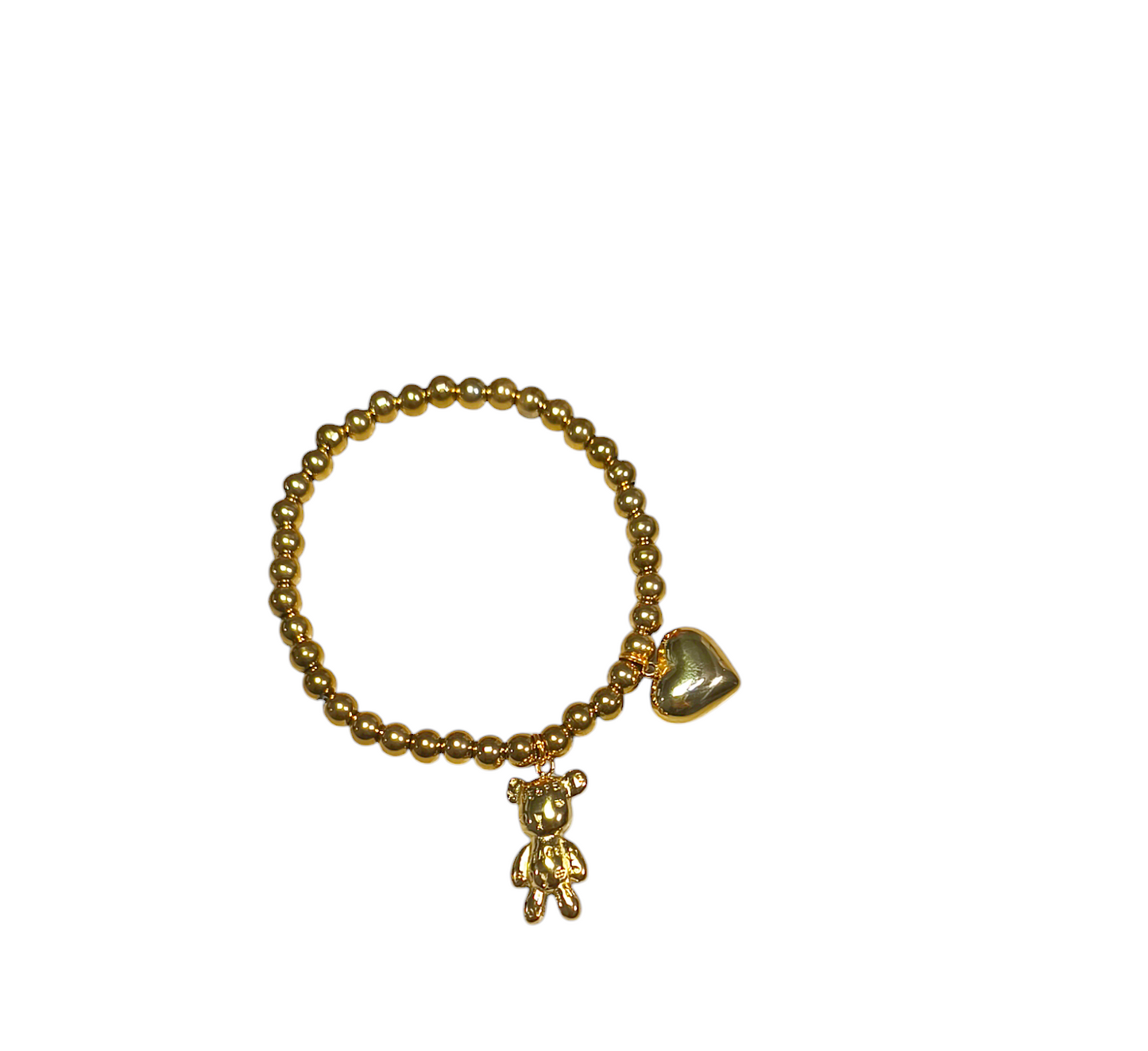 BRACCIALE SFERE CUORE E ORSETTO