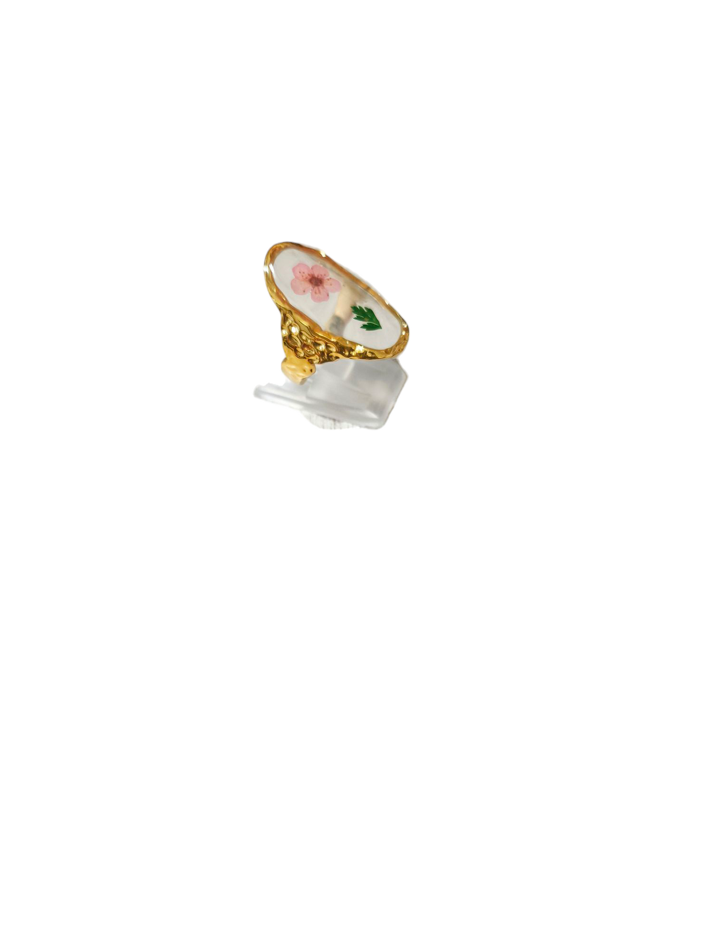 ANELLO FIORE EFFETTO MARTELLATO