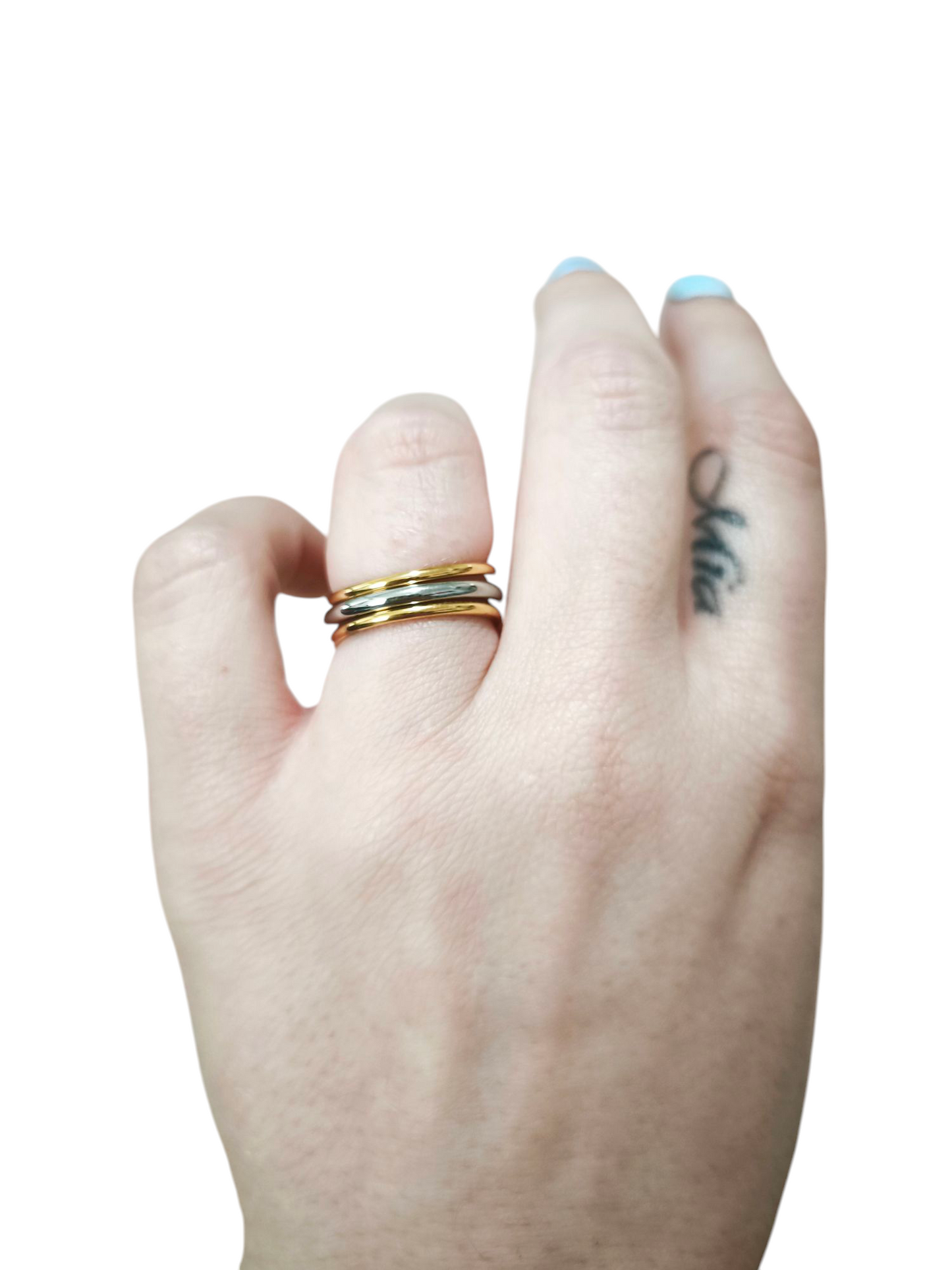 ANELLO MULTIPLO BICOLOR