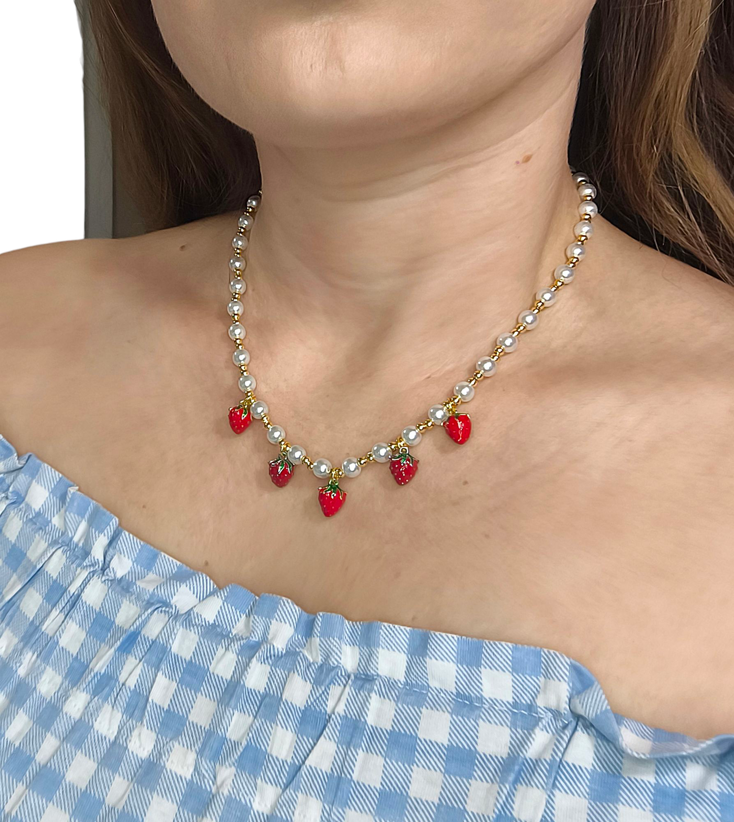 COLLANA PERLINE FRAGOLINE