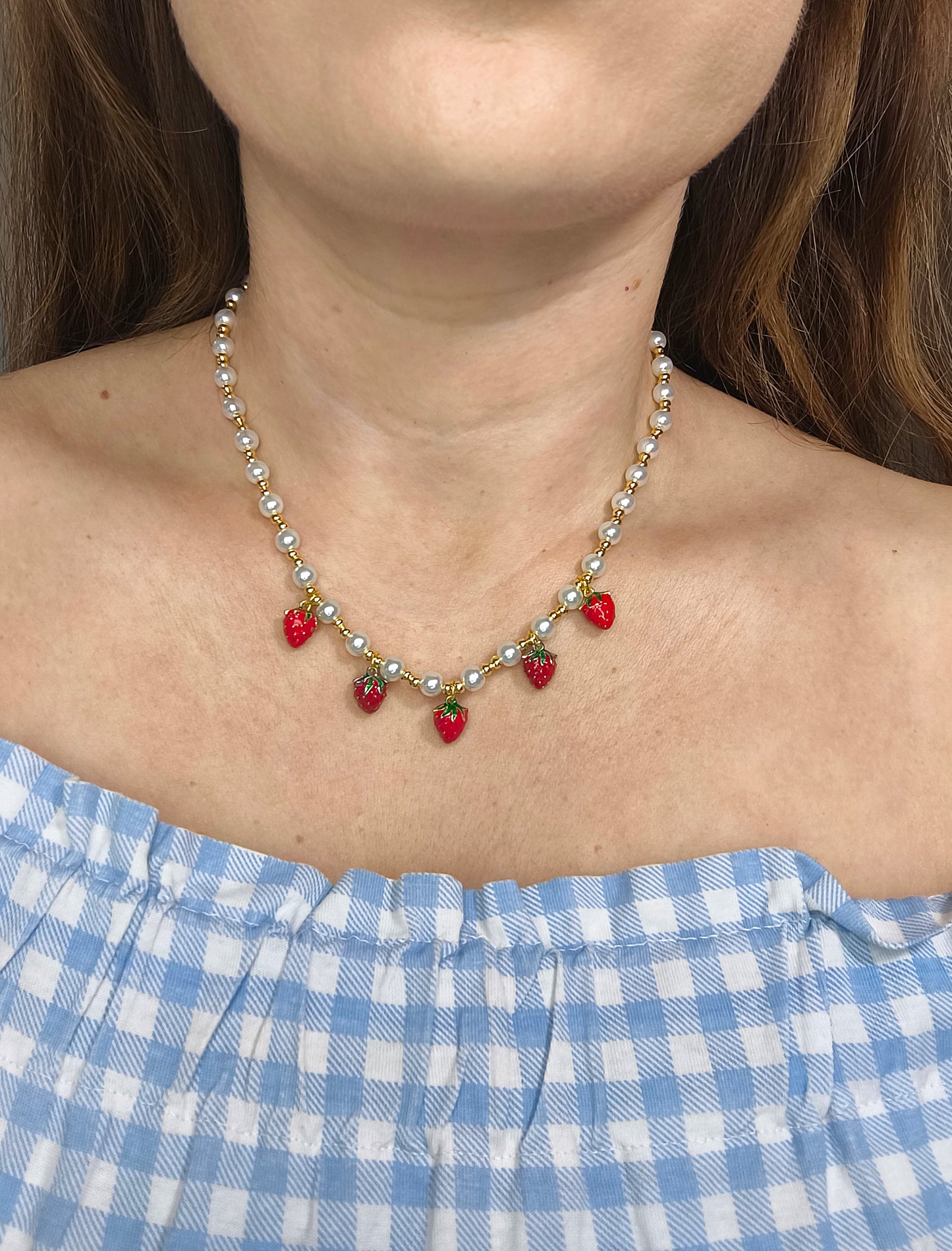 COLLANA PERLINE FRAGOLINE