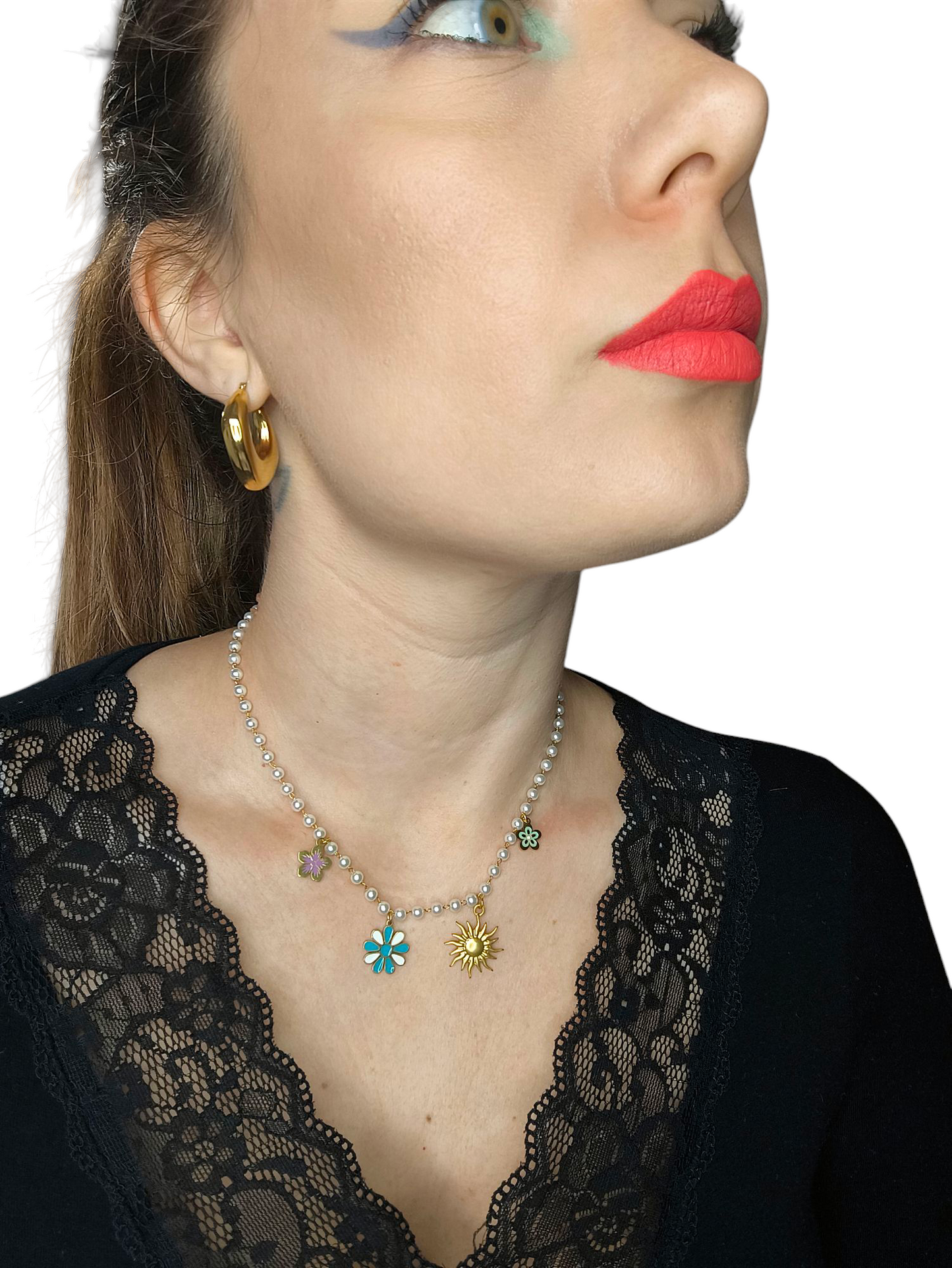COLLANA CHARM FIORI "Chiara's creations"