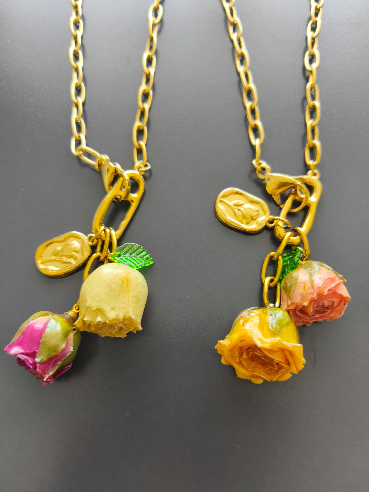 COLLANA BOCCIOLI DI ROSA