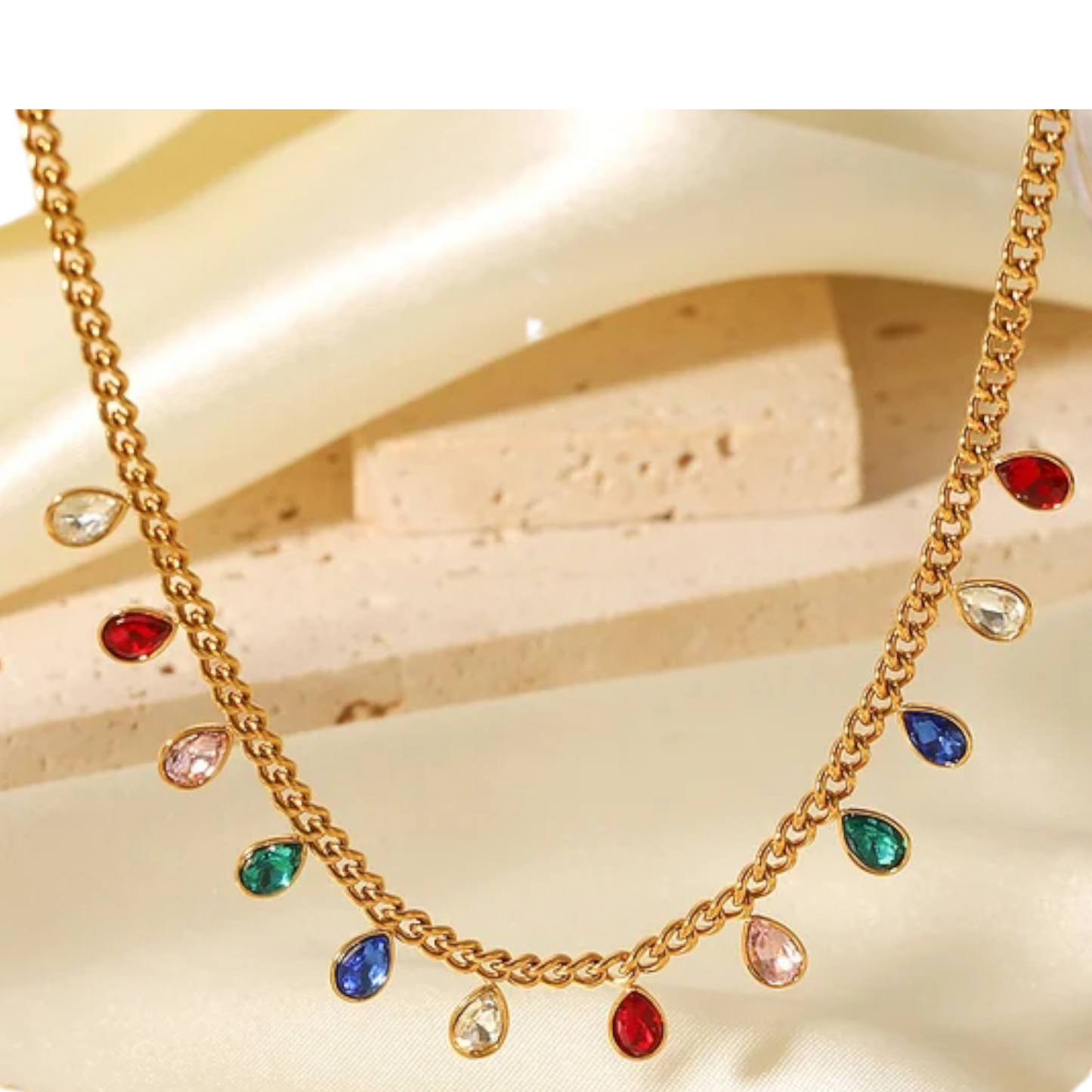 COLLANA GEMME MULTICOLOR