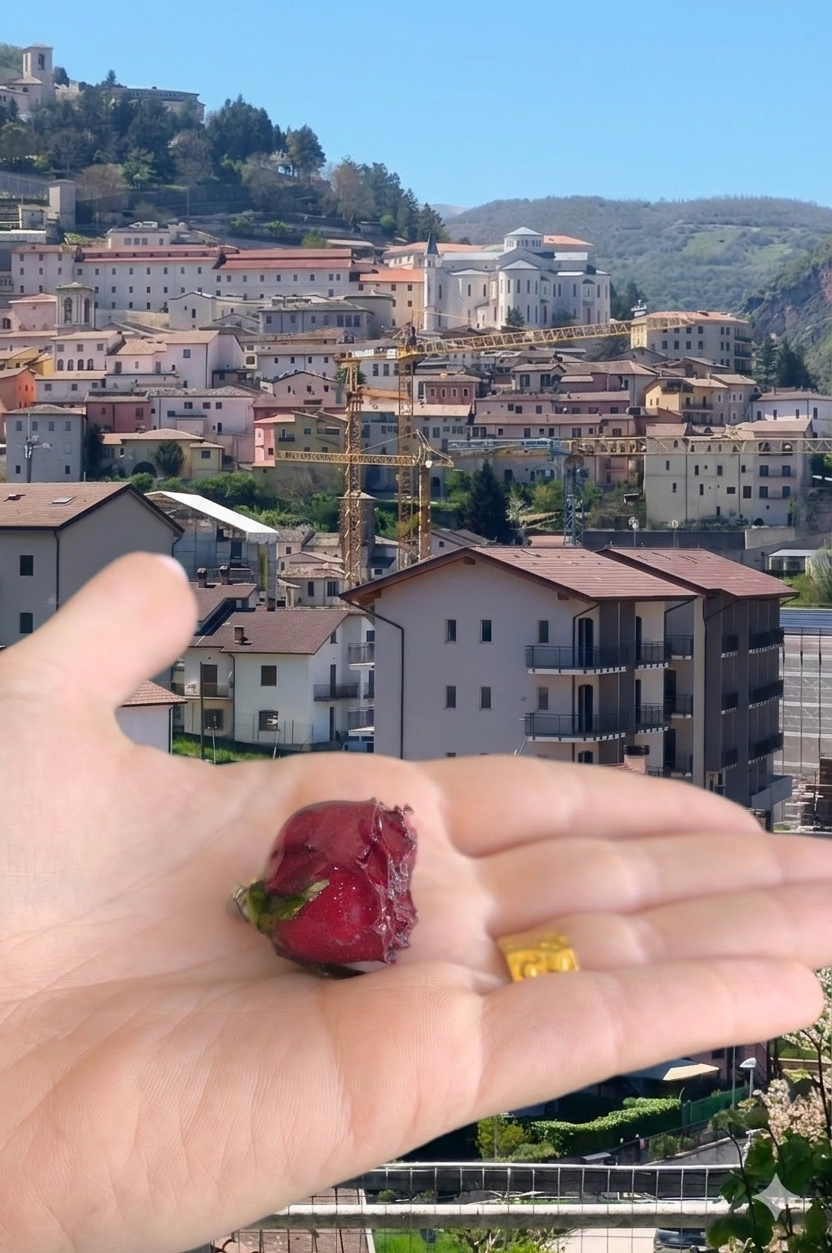 CIONDOLO BOCCIOLO ROSA DI RITA