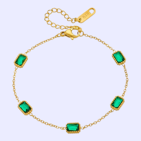 BRACCIALE ZIRCONI SMERALDO