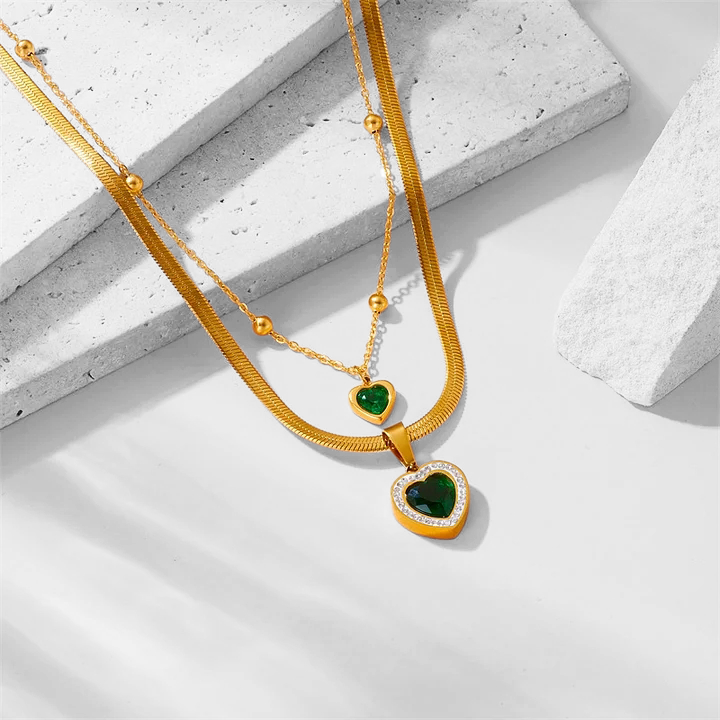 COLLANA DOPPIO CUORE