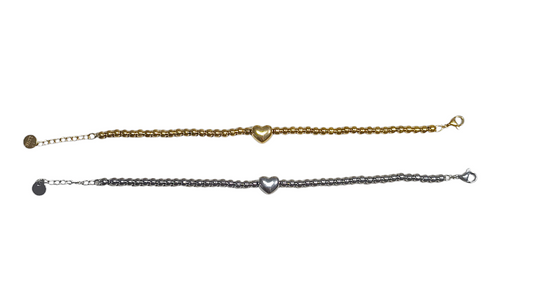 BRACCIALE SFERE E CUORICINO