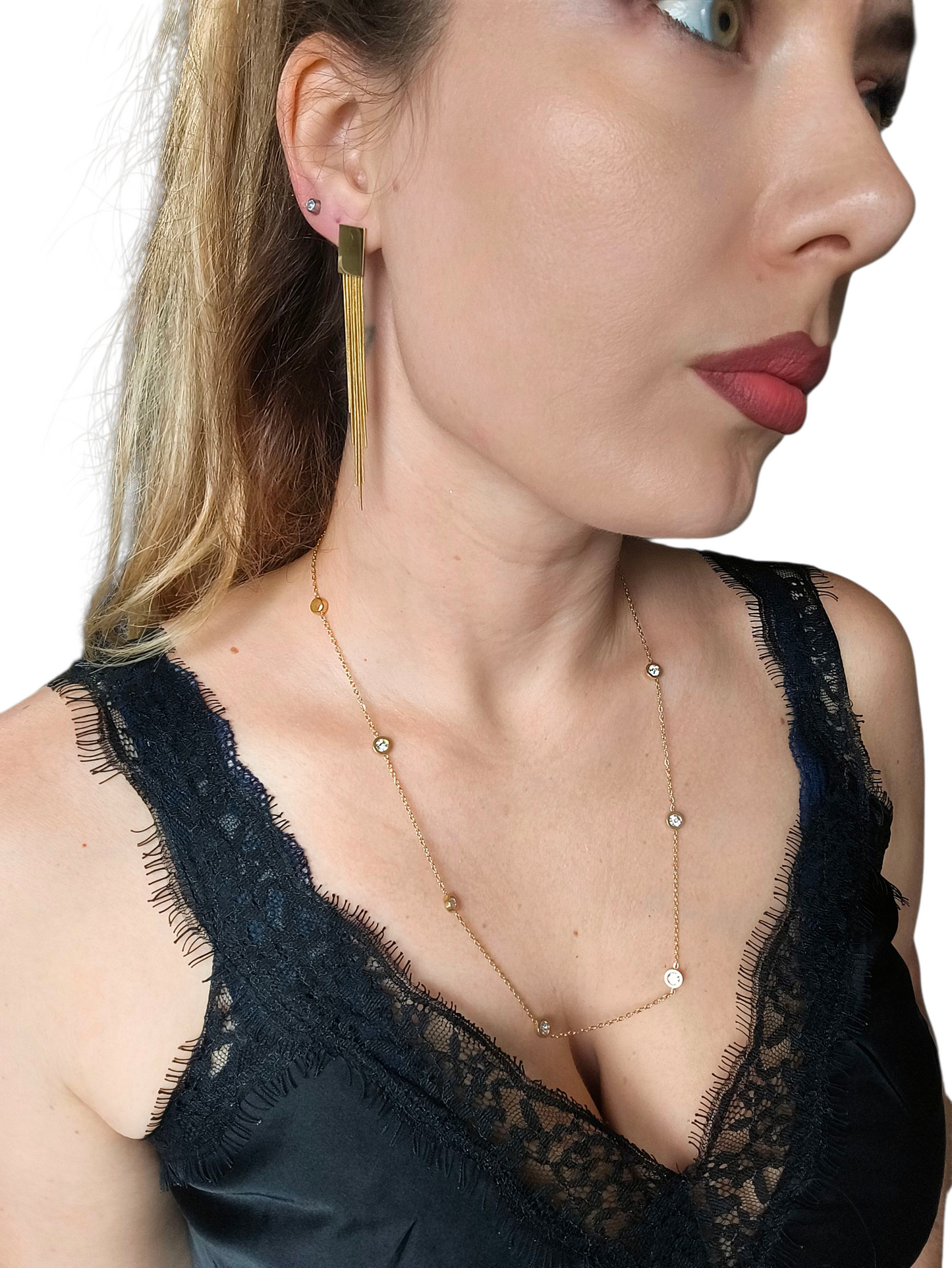 ORECCHINI LINGOTTO CASCATA