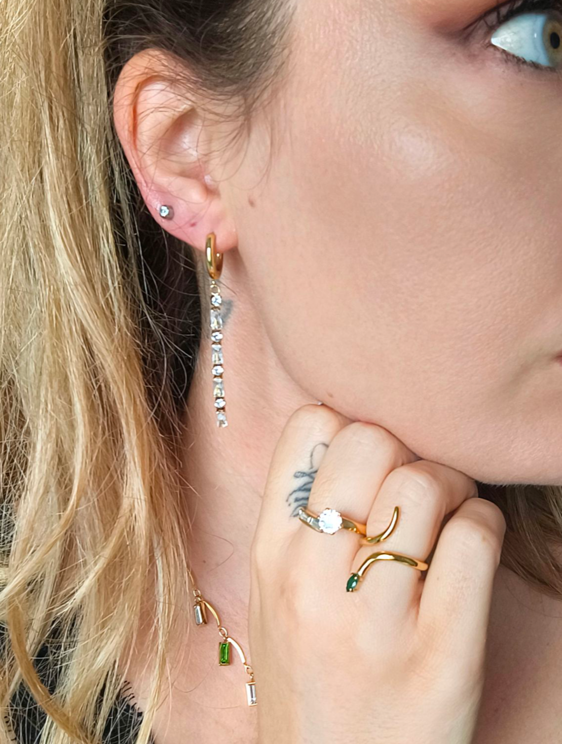 ANELLA SNAKE CON CRISTALLO