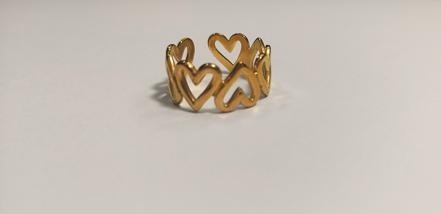 ANELLO CATENA DI CUORI