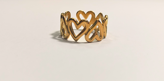 ANELLO CATENA DI CUORI
