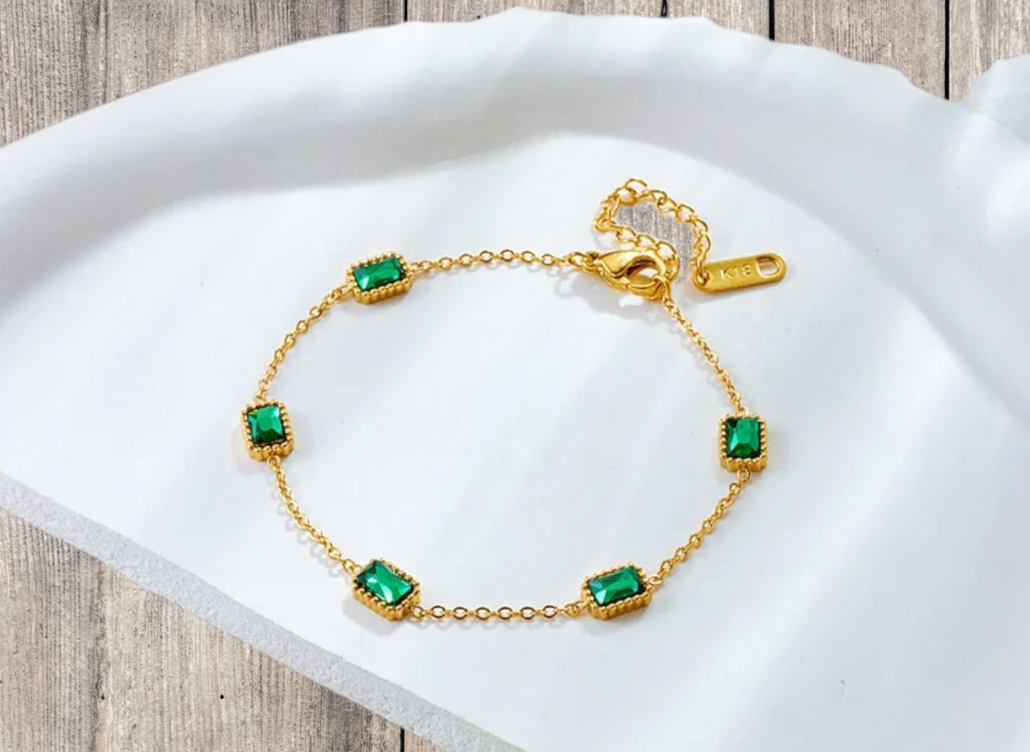 BRACCIALE ZIRCONI SMERALDO