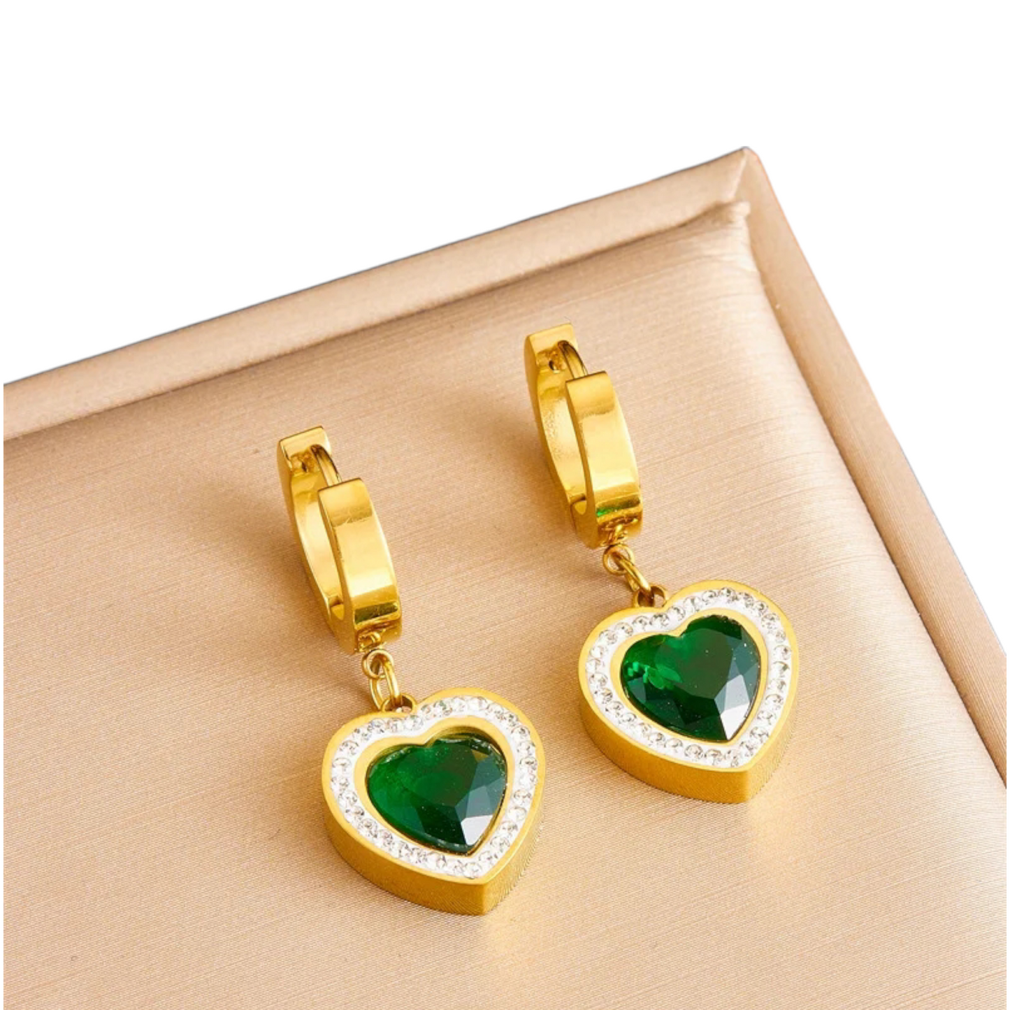 CERCHIETTI CUORE SMERALDO