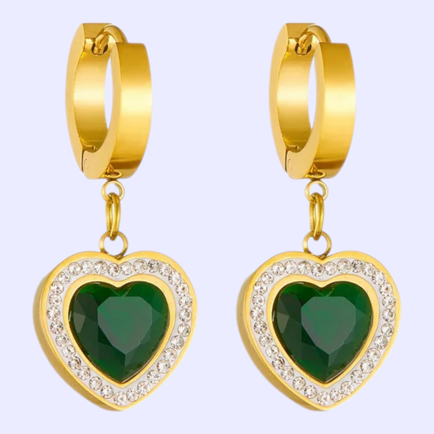 CERCHIETTI CUORE SMERALDO