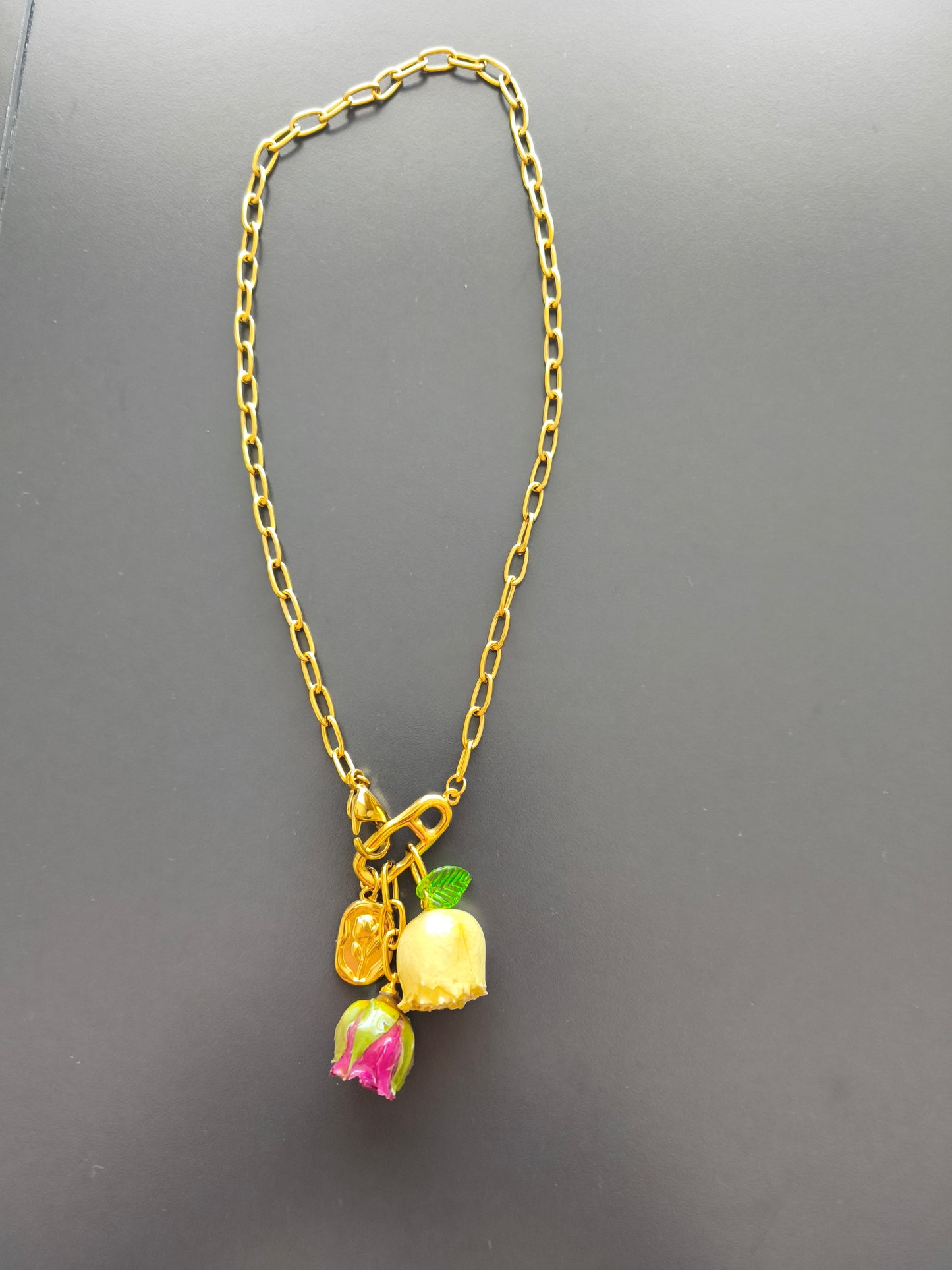 COLLANA BOCCIOLI DI ROSA