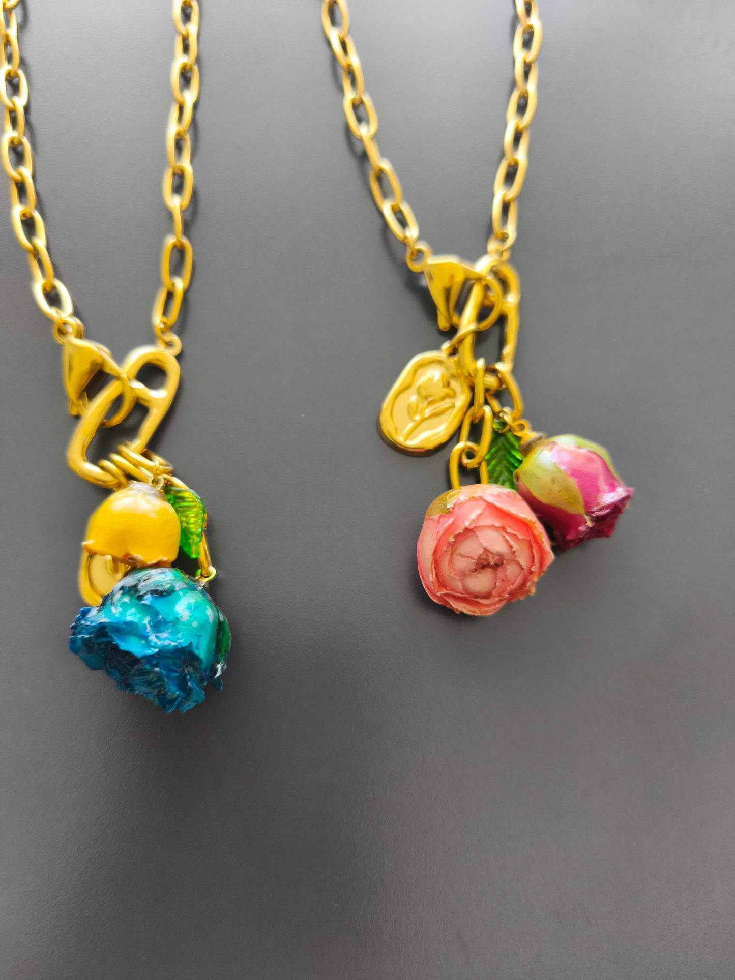 COLLANA BOCCIOLI DI ROSA