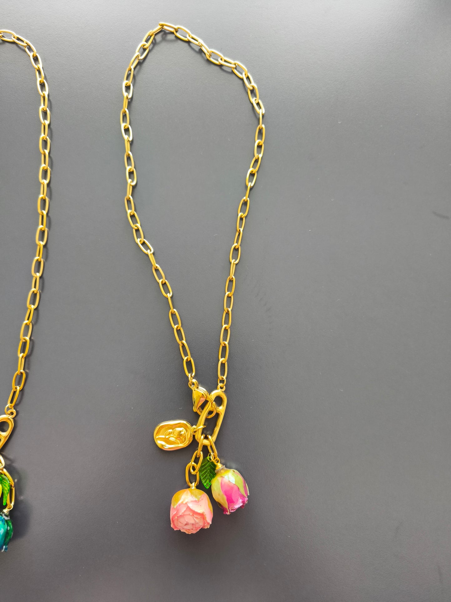 COLLANA BOCCIOLI DI ROSA